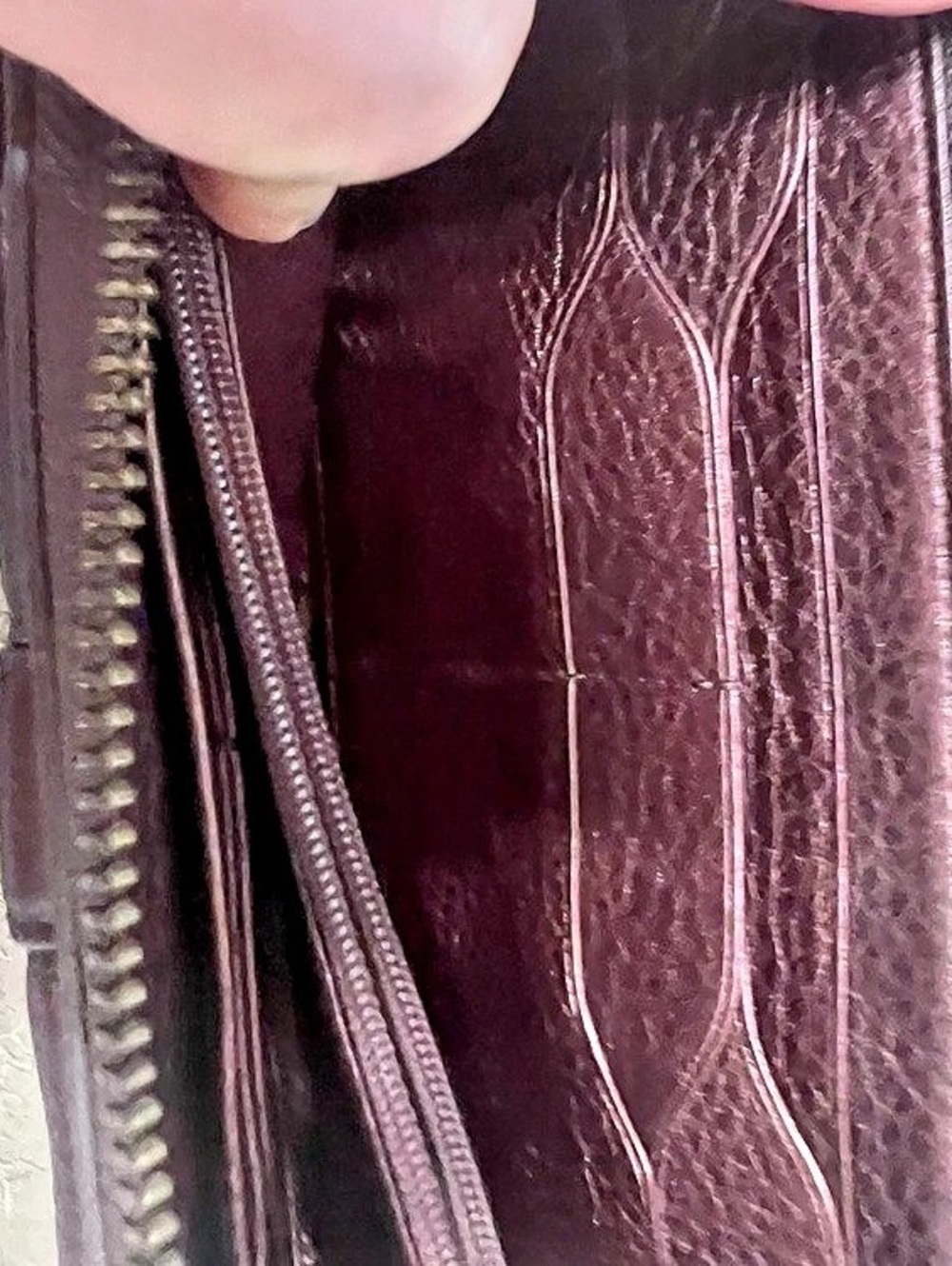 Cole Haan Metallic Bronze Leather Zip-Around Wallet - Picture 7 of 7